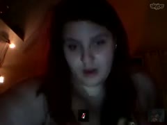 My fat girlfriend does enjoy playing with her dark dildo.